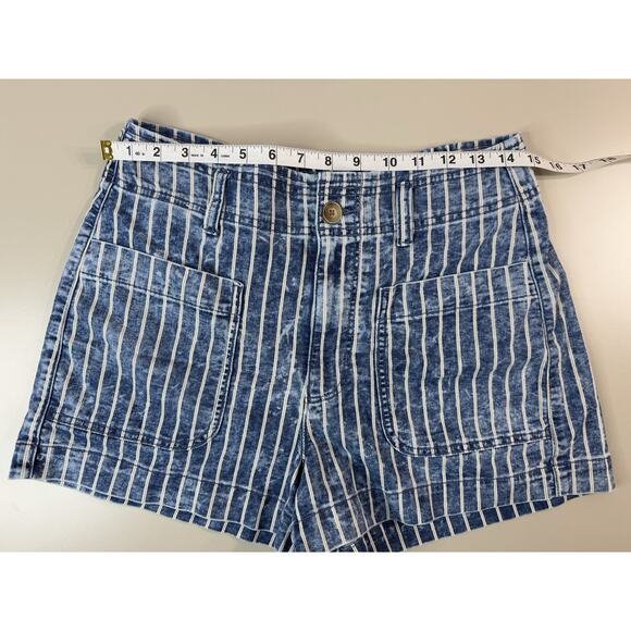 American Eagle Womens Striped Shorts 8 Hi Rise Western Rodeo Cowboy Retro Boho - Picture 2 of 9